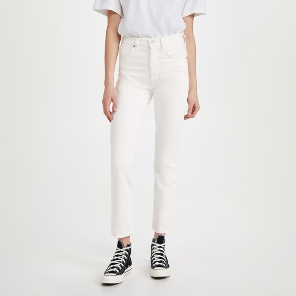 CITIZEN of HUMANITY High Rise Slim Ankle White Jeans - Size 26 - Picture 1 of 14
